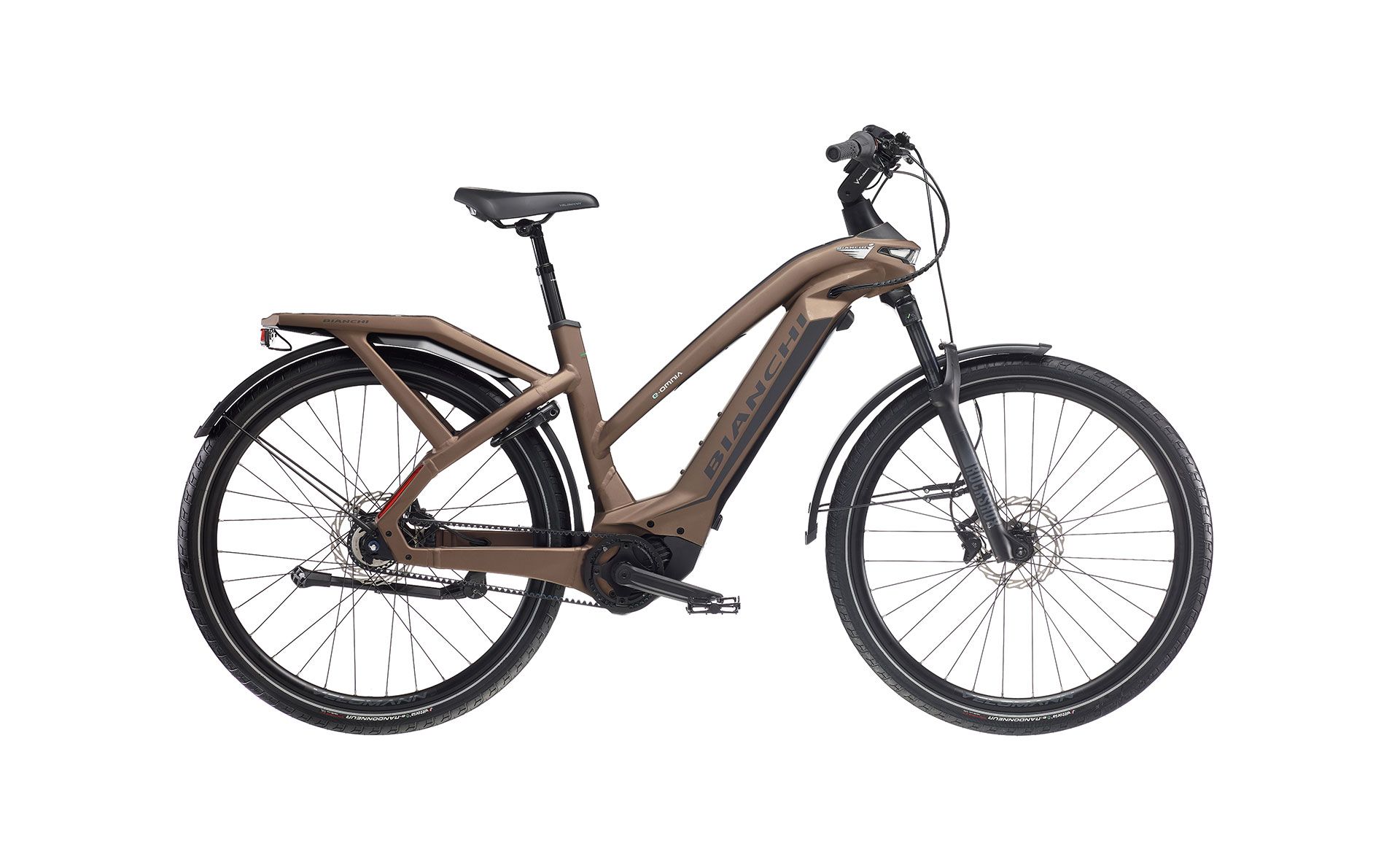 Bianchi E-Omnia T-Type Step-Through XT12 Bosch 625Wh Purion Metal Brown/Graphite Full Matt
